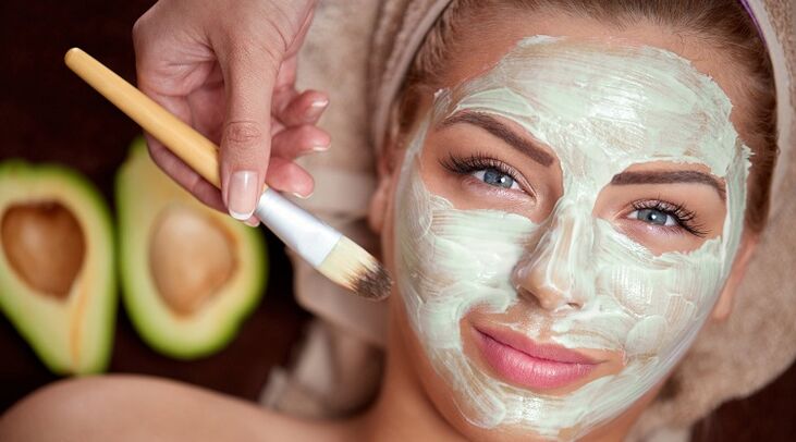 applying a mask for skin rejuvenation